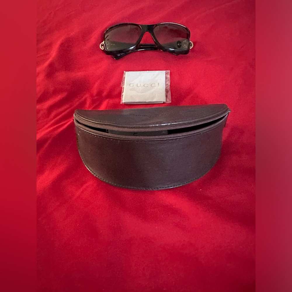 Gucci 2598 Brown Tortoise GG Logo Sunglasses size 57/17/30 - Picture 7 of 9